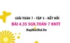Bài 4.35 SGK Toán 7 tập 1 Kết nối tri thức